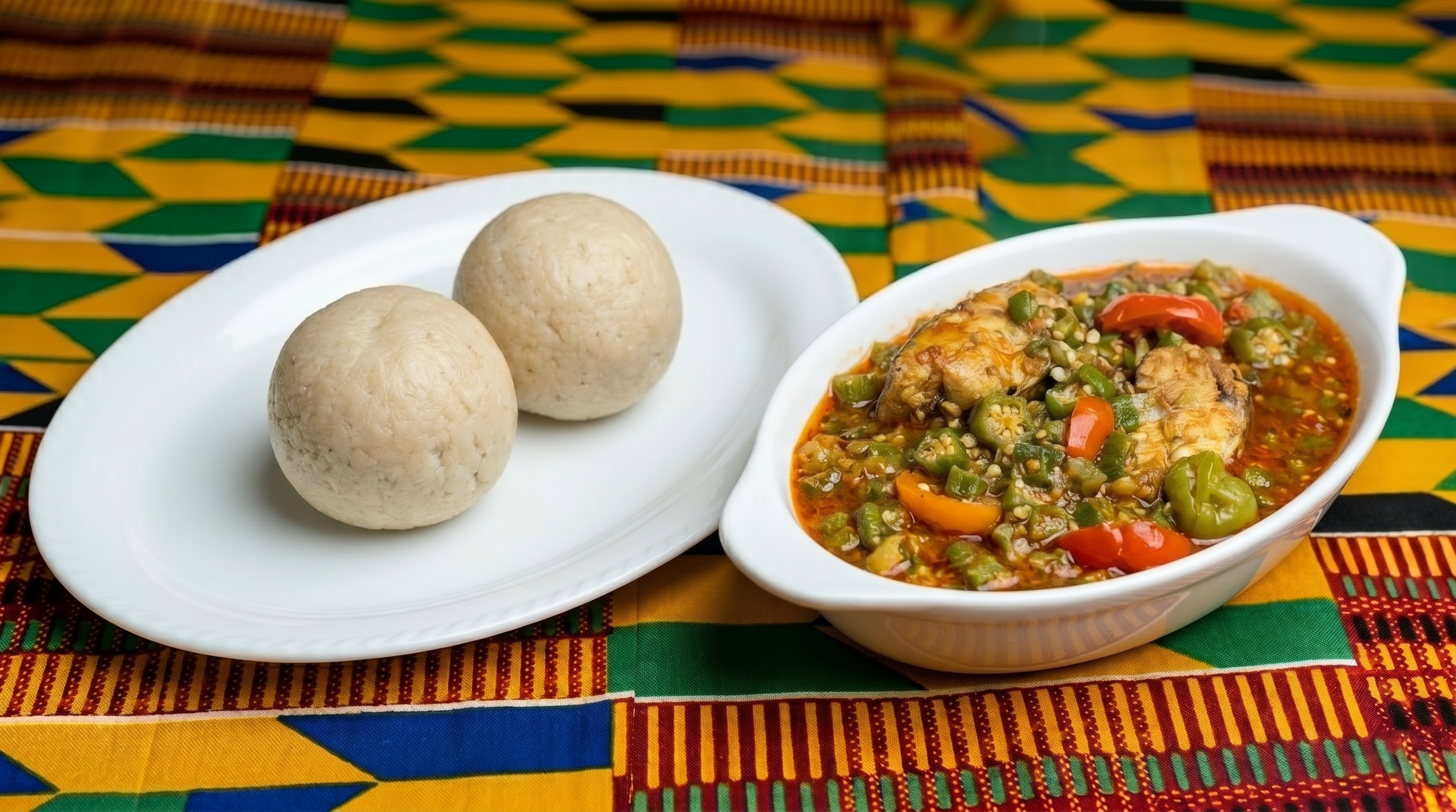 Banku and Okra